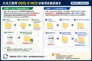 ODIS-E全系版本工程师诊断项目MCD-PROJECTS 20260814-大众奥迪MQB刷隐藏|改装升级教程|学习教程|固件|编码缘众日记